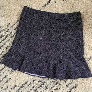 Black and White Print Ruffle short Skirt Size 16